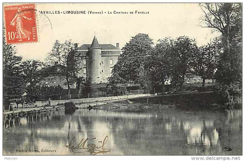 VIENNE -  A323  -availles-limousine - Le Château De Fayolle - Carte Bon état - - Availles Limouzine