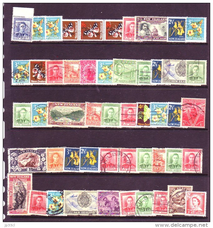 Lot Of 50 Used Stamps From New Zealand - Collections, Lots & Séries