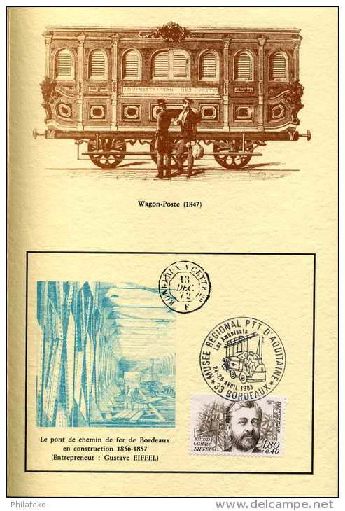 La Poste Et Le Rail - Exposition Temporaire Du 22 Avril Au 1er Mai 1983 - Encart En 3 Volets - Cartas & Documentos