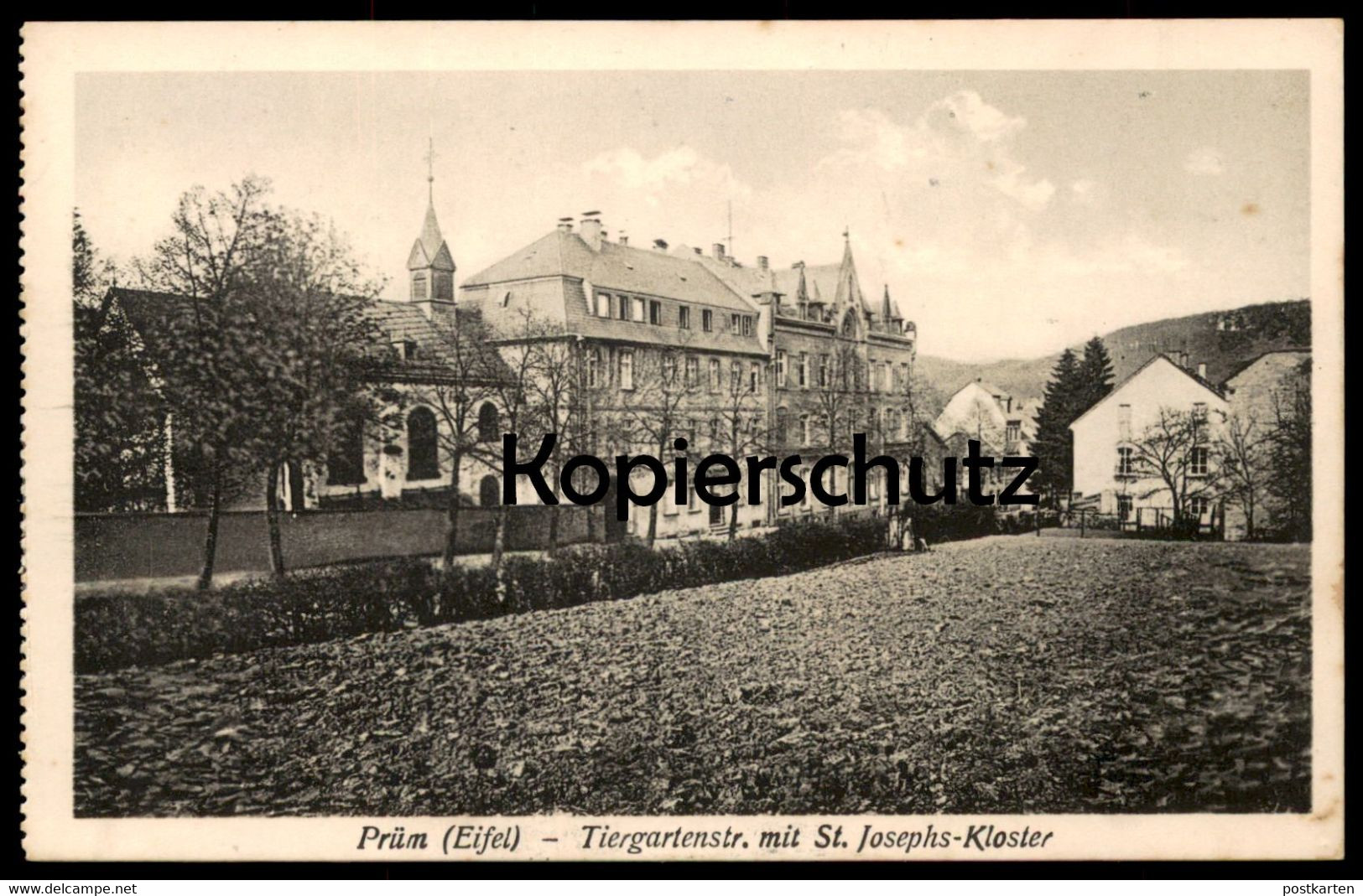 ALTE POSTKARTE PRÜM TIERGARTENSTRASSE MIT ST. JOSEPHS KLOSTER Couvent Cpa Postcard AK Ansichtskarte - Prüm