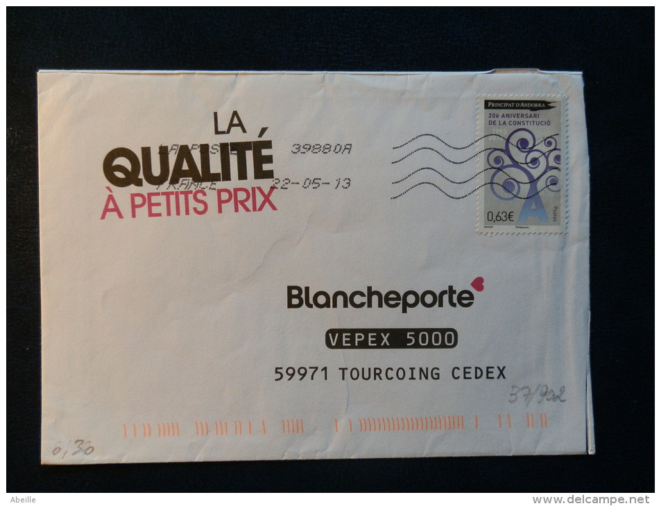 37/902   LETTRE ANDORRE - Covers & Documents