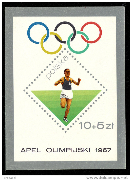 Pologne BL 046** -  Prelude Aux Jeux Olympiques De 1968  MNH - Summer 1968: Mexico City