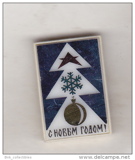 USSR Russia Old  Pin Badge - New Year Badge - Noël