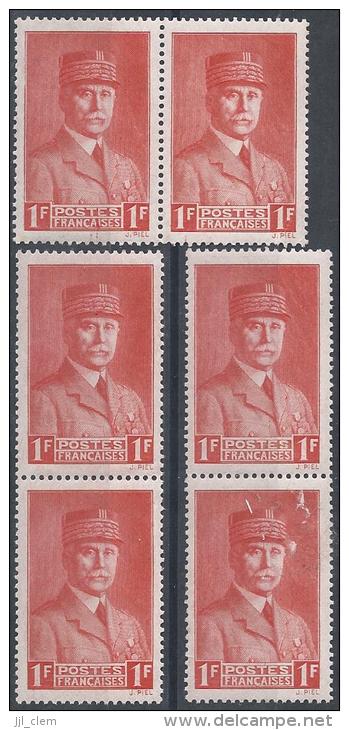 France N° 472 ** Neuf ( 3 Paires ) - 1941-42 Pétain