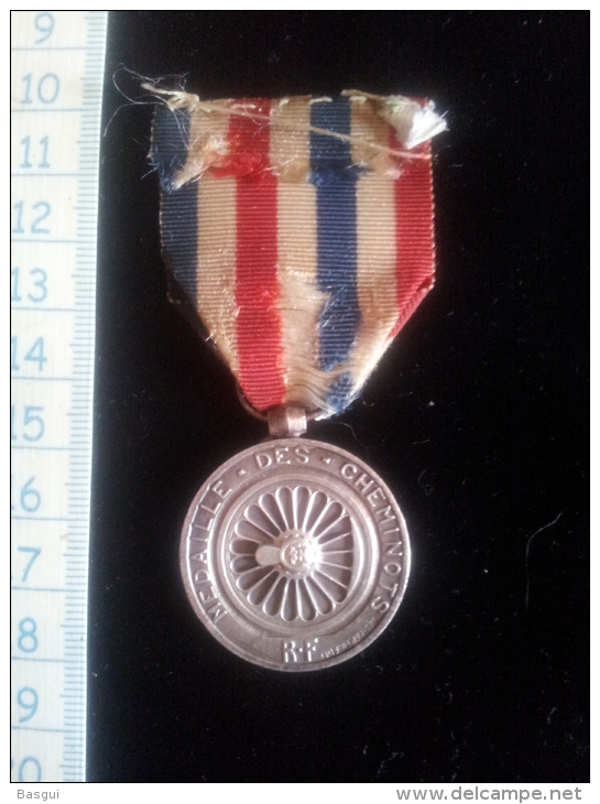 Médaille, Jeton Argent  Des Cheminots 1943 - Professionnels / De Société