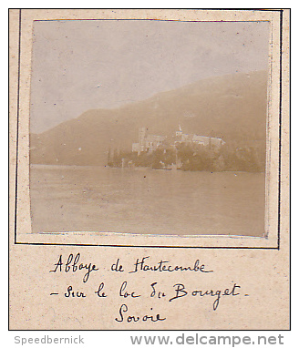 AZ- 2 Photos Stereoscopiques 40x45mm Vers 1900. Aix Les Bains, France, Abbaye Hautecombe Lac Bourget - Photos Stéréoscopiques