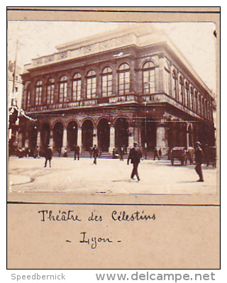 BA- 2 Photos Stereoscopiques 40x45mm Vers 1900. Lyon Theatre Celestin - Stereoscopio