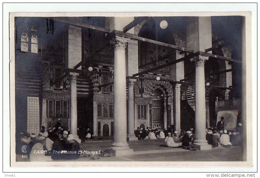 AK ÄGYPTEN EGYPT KAIRO CAIRO Fotografie The Mosque El-Mouayad  OLD POSTCARD 1926 Briefmarke - Kairo