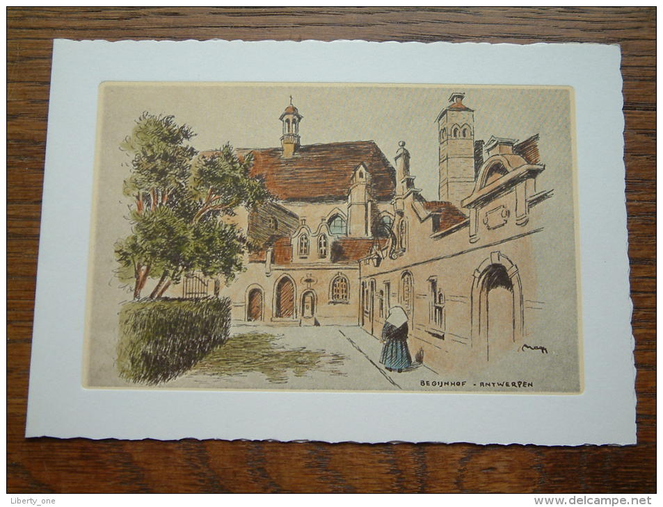 BEGIJNHOF - Antwerpen / WENSKAART Dubbel EDV 150 - Anno 19?? ( 17 X 12 Cm. / Zie Foto Voor Details ) !! - Autres & Non Classés