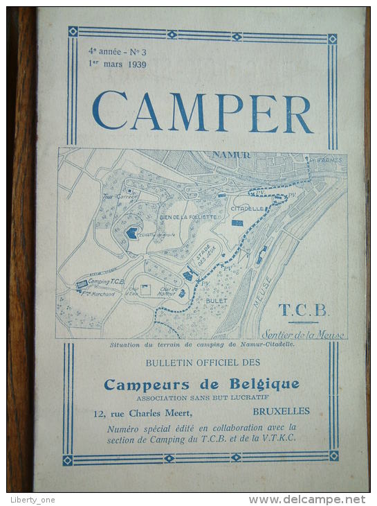 CAMPER 4e Année N° 3 - 1er Mars 1939 / Bulletin Officiel Des Campeurs De Belgique / Kampeerder ( T.C.B. & V.T.K.C. ) ! - Antique