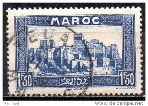 FRENCH MOROCCO 1933  Quarzazat - 1f.50 - Blue FU - Usati