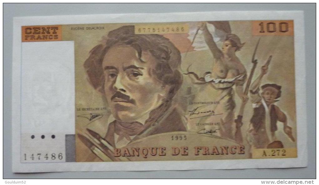 100 Francs Delacroix  1995   Alphabet  A.272 - 100 F 1978-1995 ''Delacroix''