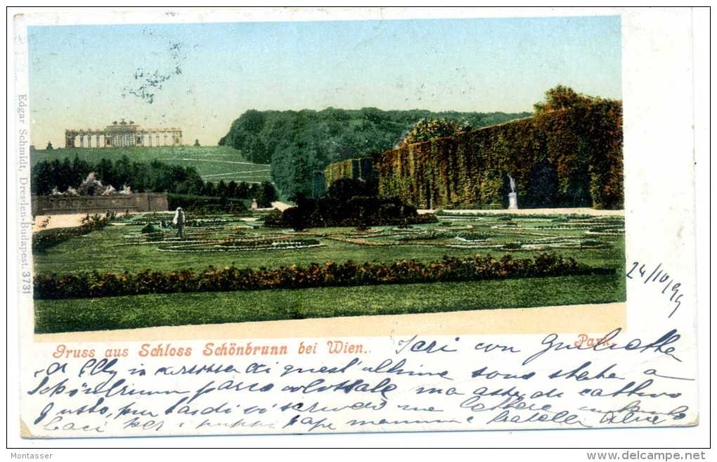 WIEN-VIENNA. Gruss Aus Schloss...... Posted C/fr. Per TRIESTE 1899. - Castello Di Schönbrunn