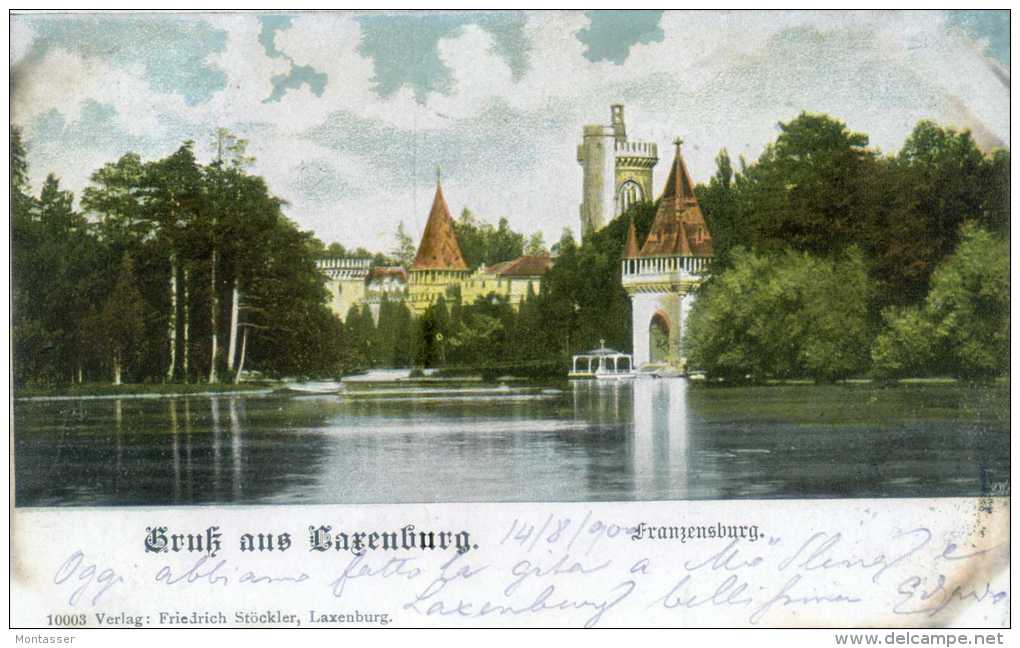 LAXENBURG. Gruss Aus.....Franzensburg. Posted C/fr For TRIESTE 1900. - Laxenburg