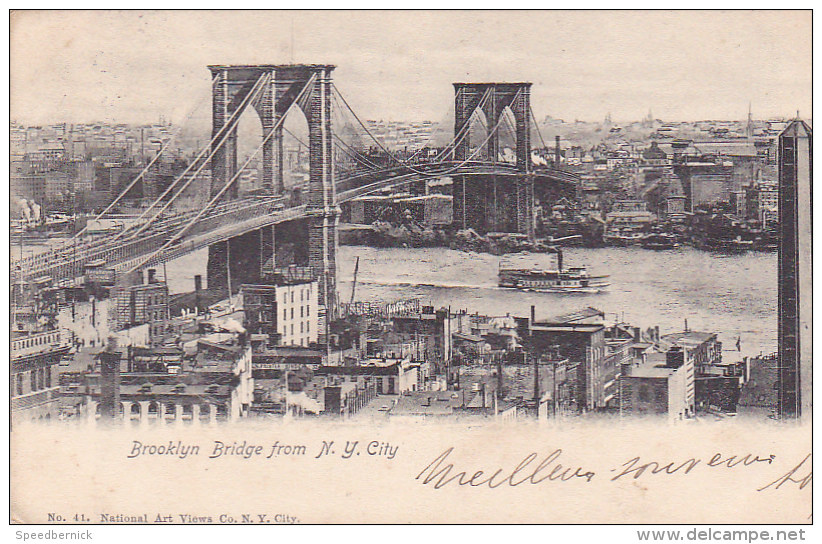 22027 Thomazi - Brooklyn Bridge From N Y City -N) 41 National Art Views- 1904 - Autres & Non Classés