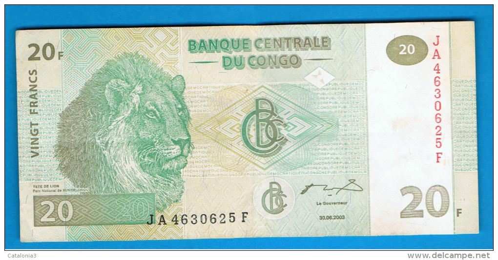 CONGO - 20 Francs 2003 Circulado P-94 - Republic Of Congo (Congo-Brazzaville)