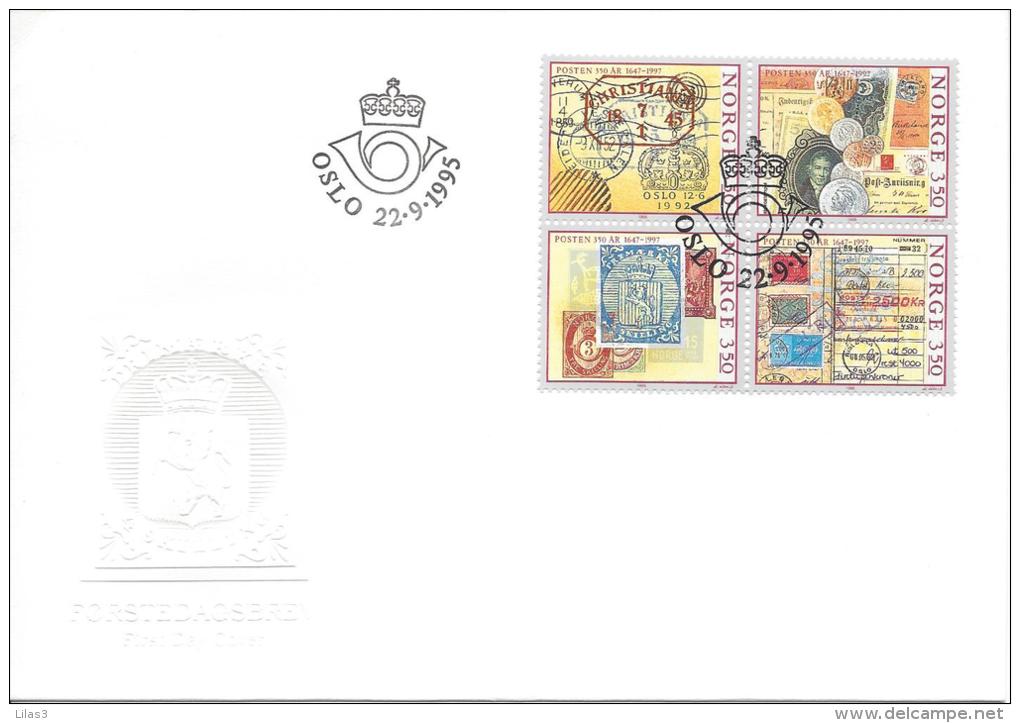 2 Lettre FDC Les Service De La Poste Timbres N° 1146 à 1153 En 2 Blocs De 4 - FDC