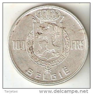 MONEDA DE PLATA DE BELGICA DE 100 FRANCOS DEL AÑO 1951  (COIN) SILVER-ARGENT - 100 Francs