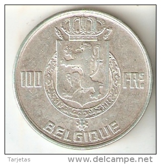 MONEDA DE PLATA DE BELGICA DE 100 FRANCOS DEL AÑO 1954  (COIN) SILVER-ARGENT - 100 Francs