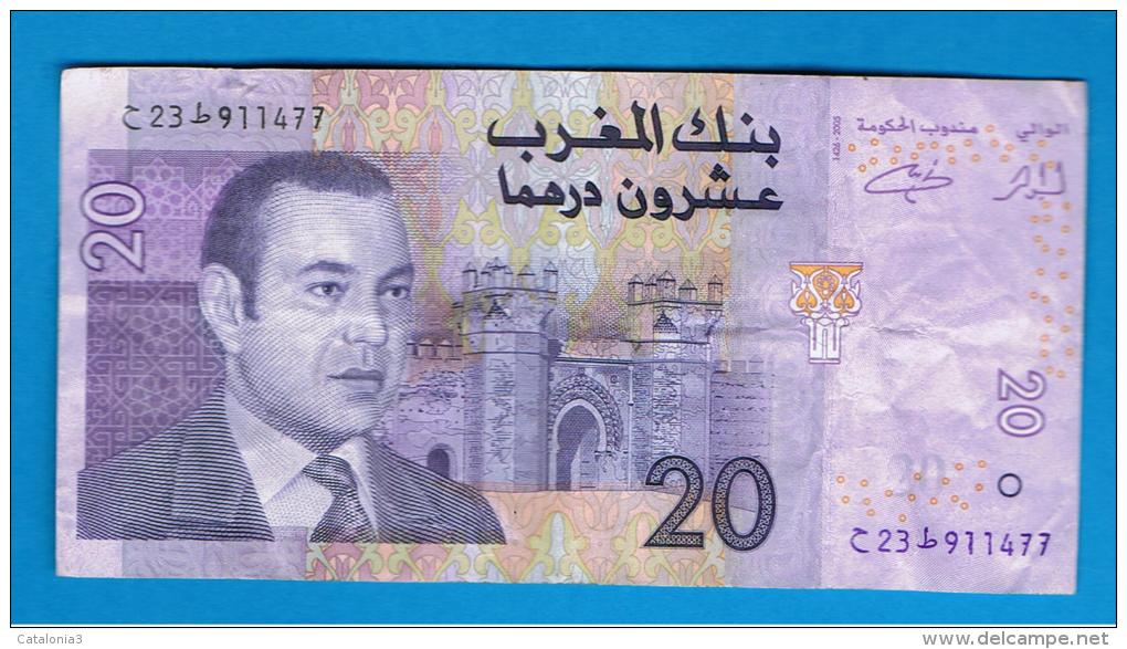 MARRUECOS - MOROCCO -  20 Dirham  2005 Circulado  P-68 - Morocco