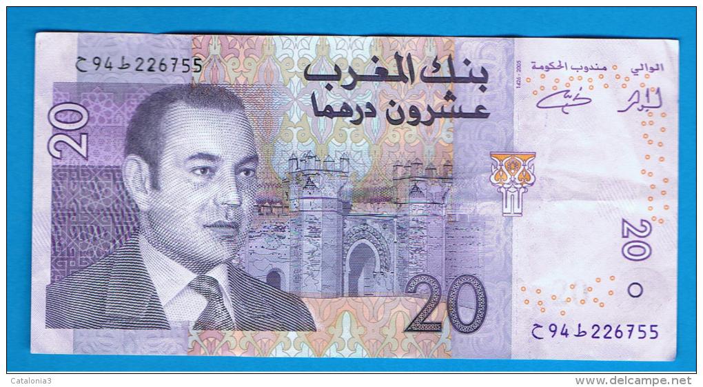 MARRUECOS - MOROCCO -  20 Dirham  2005 Circulado  P-68 - Marokko