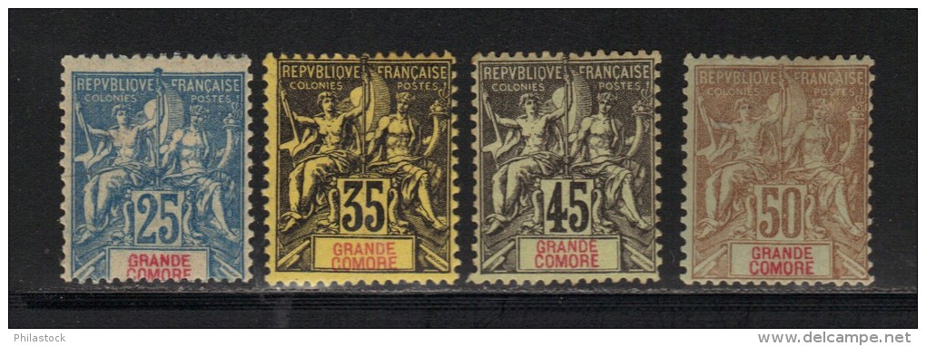 GRANDE COMORE N° 16 à 19 * - Unused Stamps