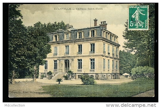 95 EZANVILLE / Château Saint Henri / BELLE CARTE COULEUR TOILEE - Ezanville