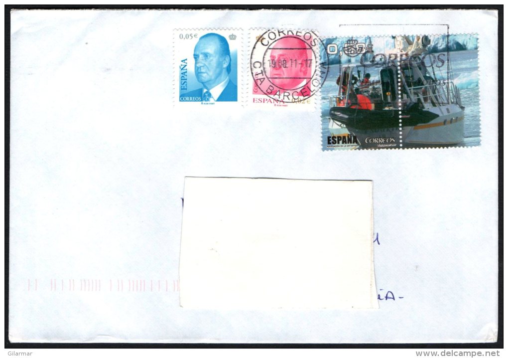 SPAIN BARCELONA 2011 - MAILED ENVELOPE - NAVIGATION IN THE ANTARCTIC - Barcos Polares Y Rompehielos
