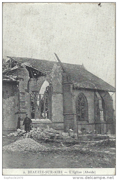 NORD PAS DE CALAIS - 62 - BEAUZEE SUR AIRE - L'église Détruite Pendant Guerre 14-18 - Abside - Aire Sur La Lys