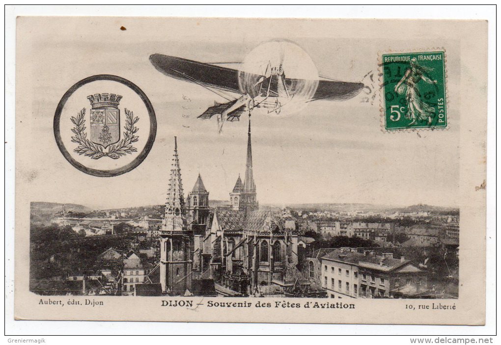 Cpa - Dijon - Souvenir Des Fêtes D'aviation - Reuniones