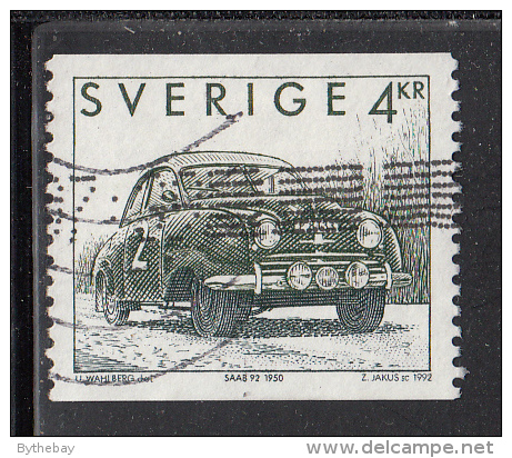 Sweden Used Scott #1973 4k Saab 92 - 1950s Automobiles - Oblitérés