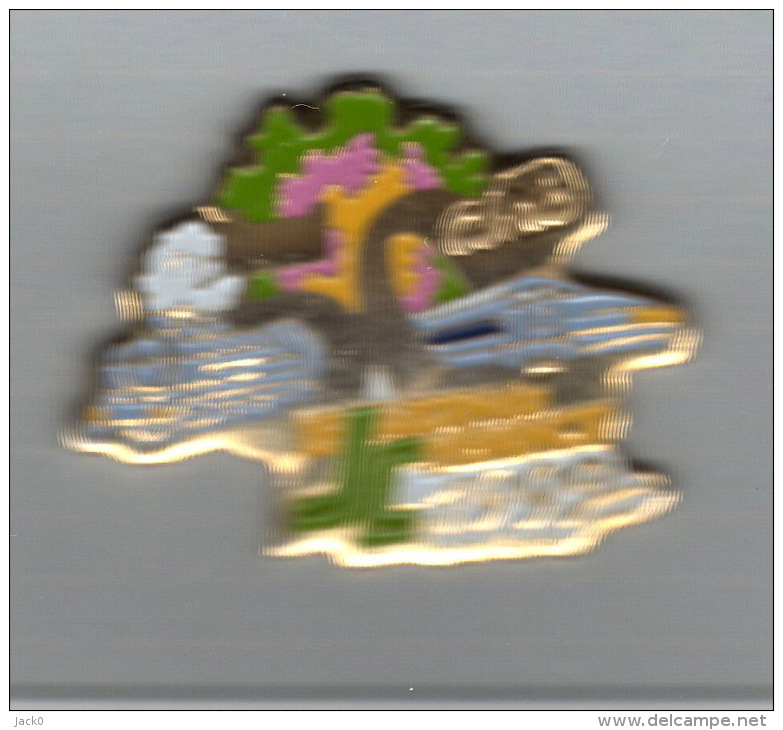 Pin´s  SNCF, Train,  50 Ans  Le  Jardin  Du  Cheminot  1992 - TGV