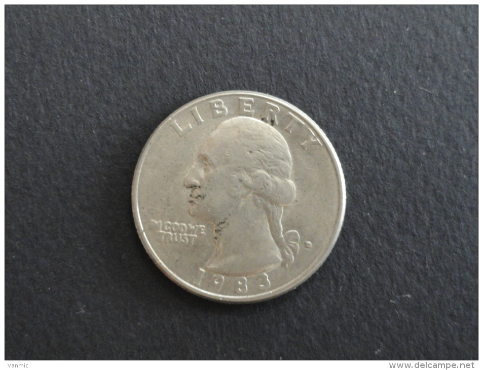 1983 - Quarter Dollar USA  - Etats-Unis - 1932-1998: Washington