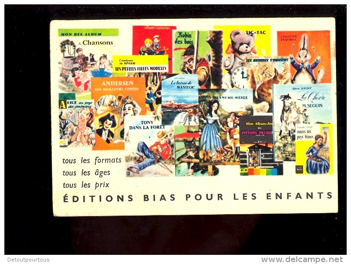 Calendrier Format Cp Editions BIAS Pour Les Enfants 1962 - Sonstige & Ohne Zuordnung