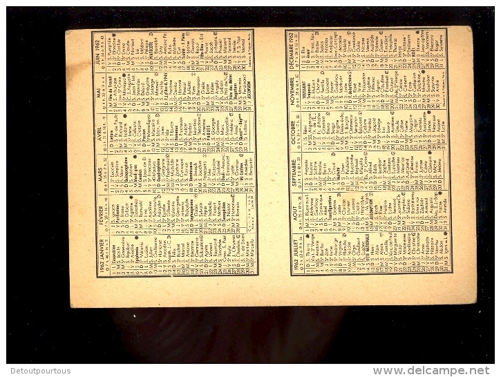 Calendrier Format Cp Editions BIAS Pour Les Enfants 1962 - Autres & Non Classés