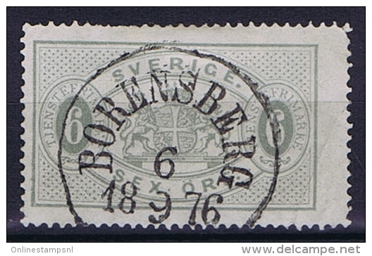 Sweden: 1874 Service Stamp Mi Nr  4 A Perforation 14, Grey, Has A Light Fold Right Under - Dienstzegels