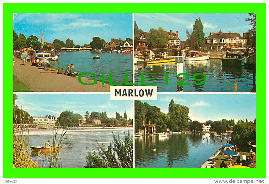 MARLOW, UK - 4 MULTIVIEWS - TRAVEL IN 1975 - - Buckinghamshire