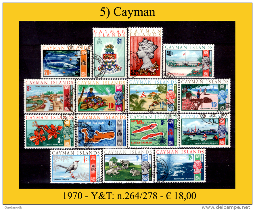 Cayman-005 (1970 - Y&T: N.264/268) - Caimán (Islas)