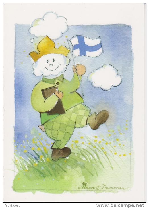 Finland Postcard Summer Greetings 4/2011 - Read - Book - Finnish Flag * * - Ganzsachen