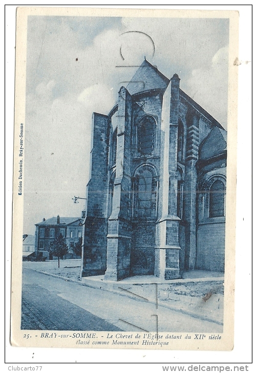 Bray-sur-Somme (80) : L'abside De L'église  En 1930 PF. - Bray Sur Somme