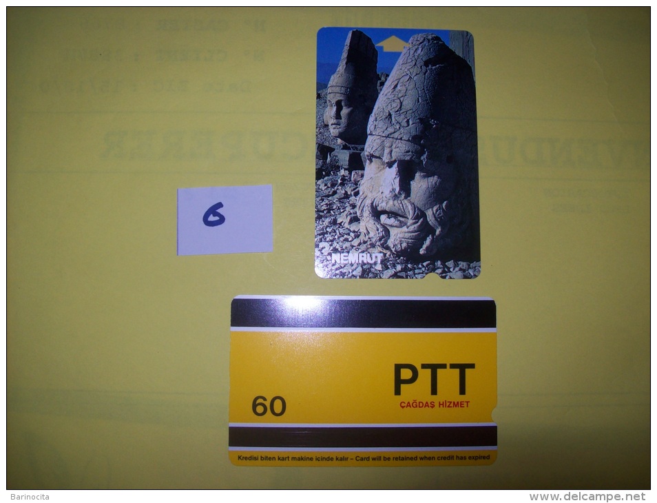 TELECARTE - TURQUIE - Nemrut  - Dos  PTT Cagdas Hizmet  60 - Voir Photo ( 6 ) - Turquie