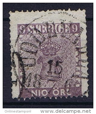 Sweden: 1858 Mi Nr 8 A , Used, Facit 8  Rot Violett CV 300 Euro - Used Stamps