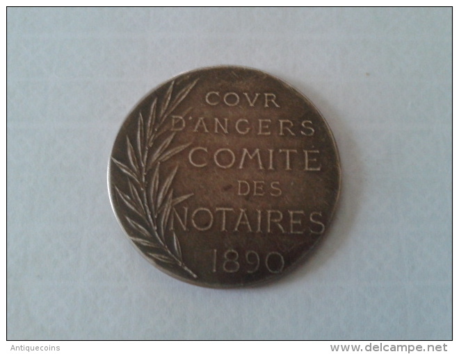 RARE.MEDAILLE EN ARGENT DU XIX E (COMITÉ DES NOTAIRES). - Profesionales / De Sociedad