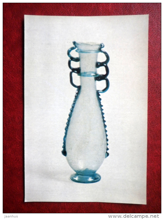 Flask With Figured Handles , Syria , 3rd Century AD - Antique Glass - 1974 - Russia USSR - Unused - Sonstige & Ohne Zuordnung