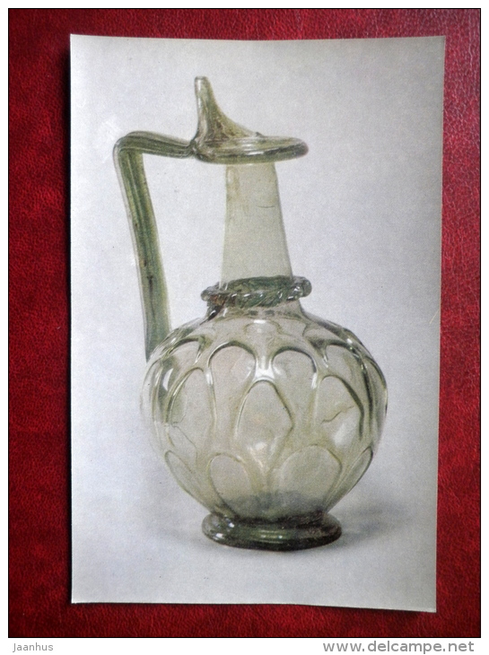 Ewer With The Twisted Thread And Network , Syria , 3rd Century AD - Antique Glass - 1974 - Russia USSR - Unused - Altri & Non Classificati