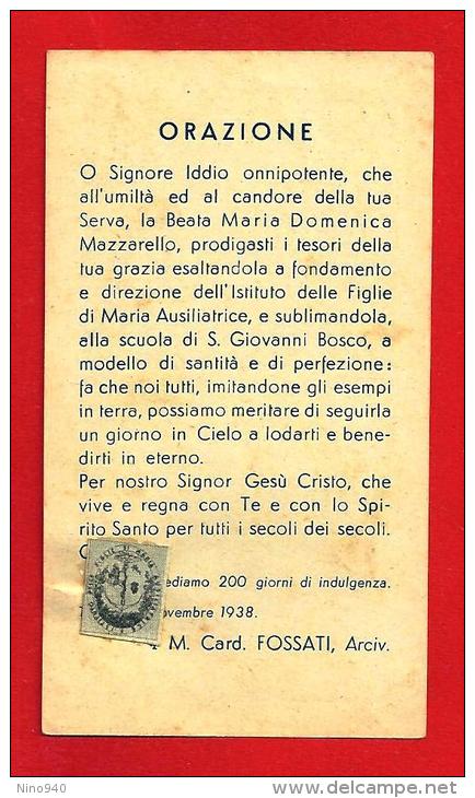 B. MARIA DOMENICA MAZZARELLO -  CON RELIQUIA - Mm. 60X107 - E - Religione & Esoterismo