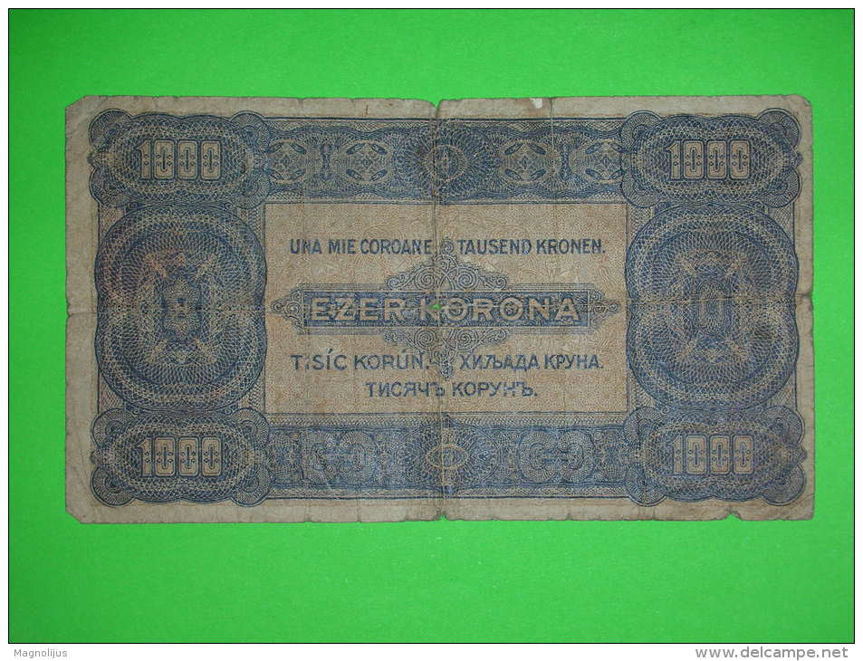 Hungary,ezer Korona,1000 Kronen,1923.,banknote ,paper Money,bill,vintage - Hongrie