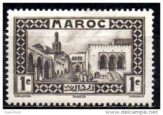 FRENCH MOROCCO 1933 Sultan's Palace, Tangier  - 1c. - Black  MH - Ongebruikt