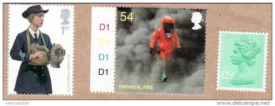 1407/  Chemical Fire Fireman Firebrigade Feuerwehr Pompier -  Used  On Paper - Firemen