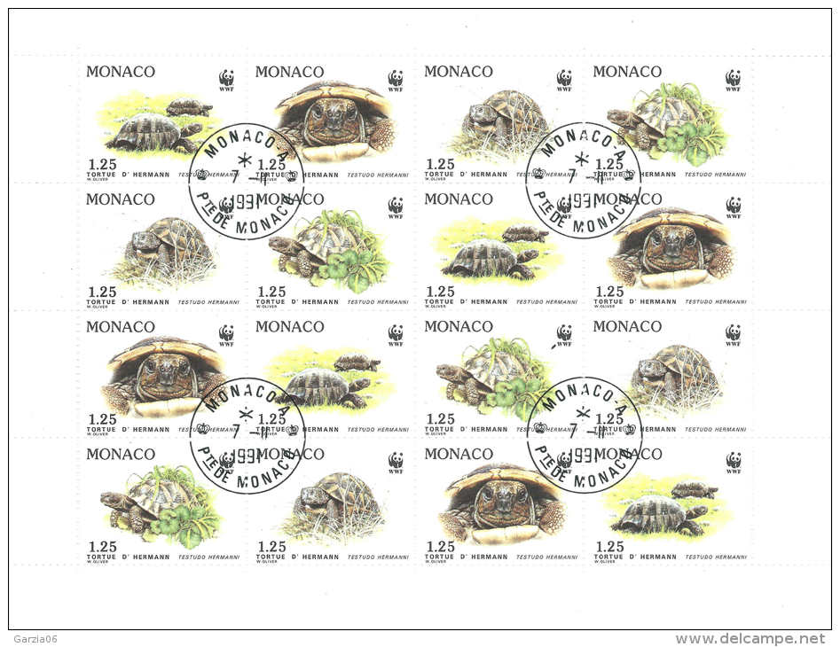 Monaco - Feuillet  Bloc Protection De La Nature - 1805/1806/1807/1808  - Oblitéré - Used - Usados